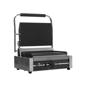 Chefmaster HEA787 Large Single Contact Grill - Ribbed