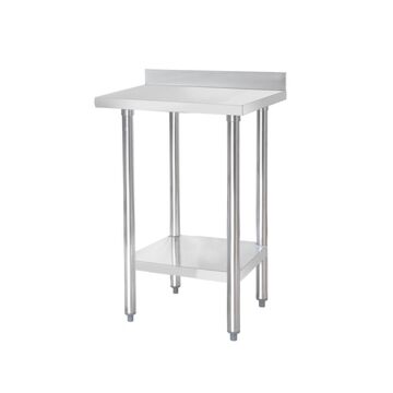 Connecta HEF644 Wall Table With Undershelf 600 x 600 x 900mm With 100mm Upstand