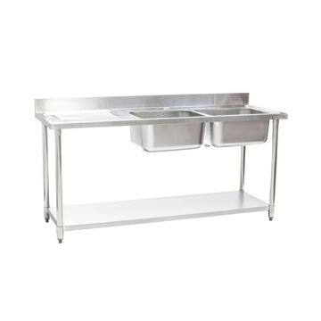 Connecta HEF659 Double Sink Unit Left Hand Drainer