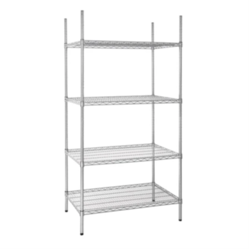 Vogue 4 Tier Wire Shelving Kit - 610mm Deep