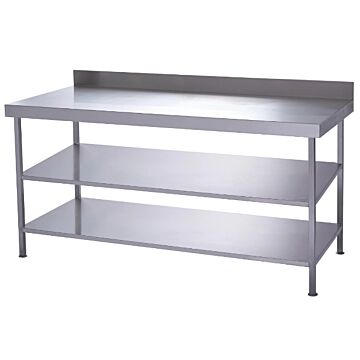 Parry Stainless Steel Wall Table 650mm Depth-2400mm