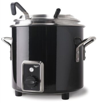 Vollrath 7217460 10.4L Black Heat and Hold Retro Soup Kettle