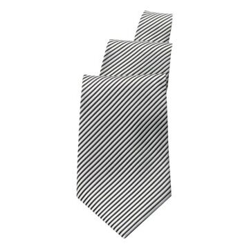 A886 Silver and Black Striped Tie