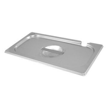 Notched Stainless Steel Gastronorm Lid - 1/9