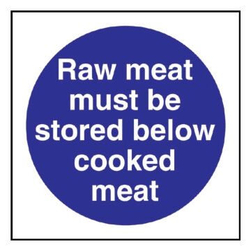 Raw Meat Advisory Sign