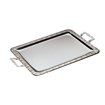 APS P004 Stainless Steel Rectangular Handled Serving Tray - 600x360mm