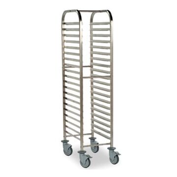 Bourgeat P473 Gastronorm Racking Trolley - 20 Shelves