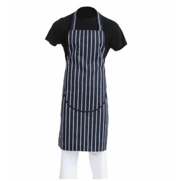 Whites Bib Apron (Butchers Blue & White Stripe) A535