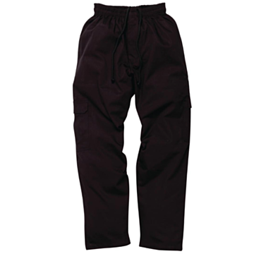 Chef Works A641 Men&#039;s Black Cargo Trousers