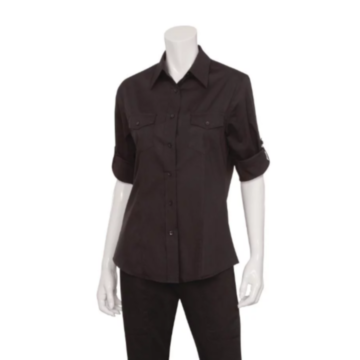 Ladies B213 Black Pilot Shirt