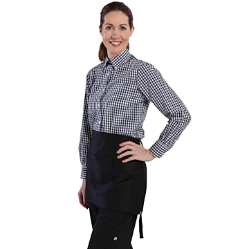 Ladies Black B217 Gingham Shirt