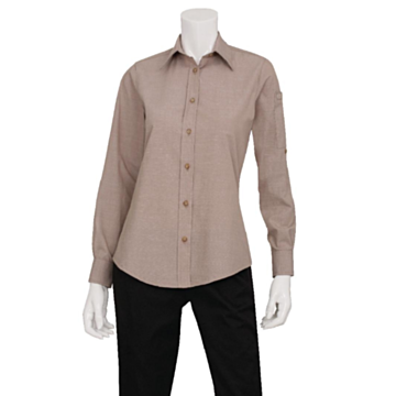 Ladies BB072 Ecru Chambray Shirt