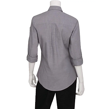 Ladies BB074 Grey Chambray Shirt