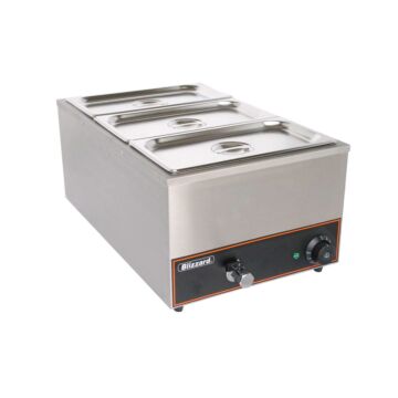 Blizzard BBM1 Wet Heat Bain Marie with containers