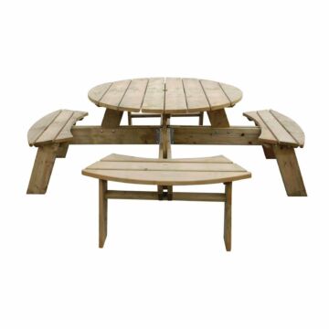 Rowlinson CG097 Round 6.5ft Wooden Picnic Table