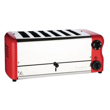 Rowlett CH188 Premier 6 Slot Toaster Traffic Red with 2 x Additional Elements