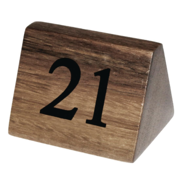 Olympia CL298 Acacia Table Number Signs Numbers 21-30