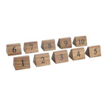 Olympia CL392 Acacia Table Number Signs Numbers 1-10