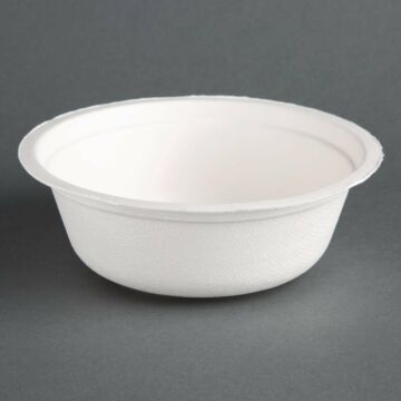 Fiesta Green CT766 Compostable Bagasse Bowls Round 18oz (Pack of 50)
