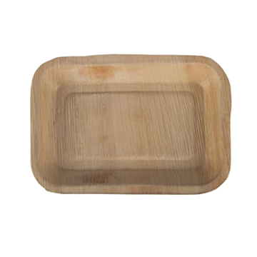 Fiesta Green DK380 Biodegradable Palm Leaf Rectangular Deep Plates