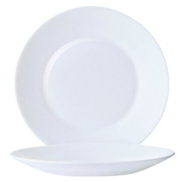 Arcoroc DP065 Opal Restaurant Wide Rim Plates