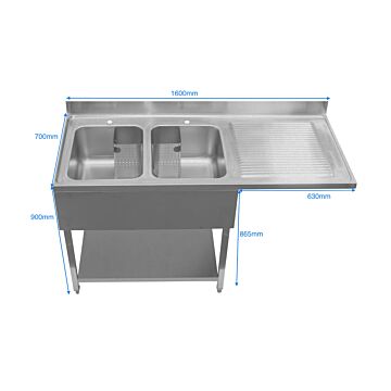 Cater Kitchen DWS1600 Dishwasher Sink
