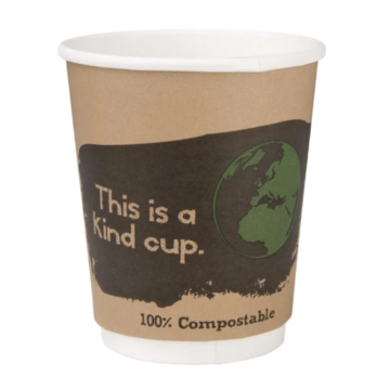 Fiesta Green DY98CC8 Compostable Coffee Cups - 8oz Double Wall