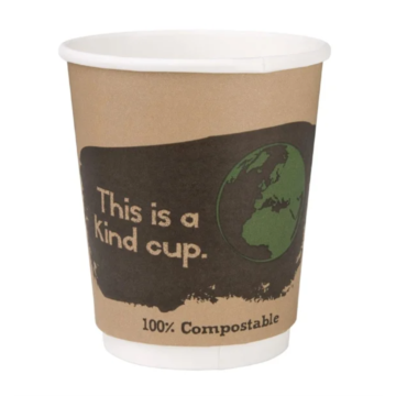 Fiesta Green DY98CC8 Compostable Coffee Cups - 8oz Double Wall