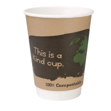Fiesta Green DY98CC12 Compostable Coffee Cups - 12oz Double Wall