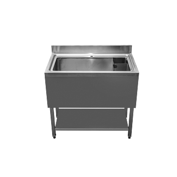 Cater Kitchen PD1000DB Small Double Bowl Midi Pot Wash Sink