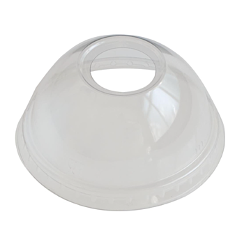 eGreen FN224 RPET Dome Lid with Straw Hole