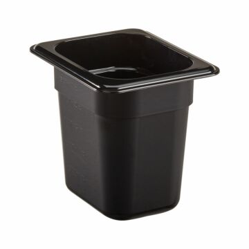 Cambro 86CW110 Deep 1/8 Black Polycarbonate GN Pan