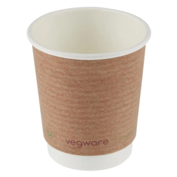 Vegware GH020 Compostable Coffee Cups - 8oz Double Wall