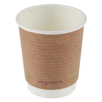 Vegware GH020 Compostable Coffee Cups - 8oz Double Wall