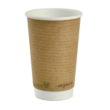 Vegware GH022 Compostable Hot Cups - 16oz Double Wall