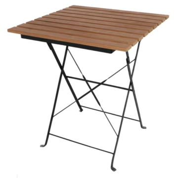 Bolero GJ765 Square Faux Wood Bistro Folding Table
