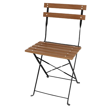 Bolero GJ766 Faux Wood Bistro Chairs - Pack of 2