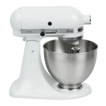 KitchenAid J400 K45 Classic Tilt-Head Stand Mixer 4.3L White 5K45SSBWH