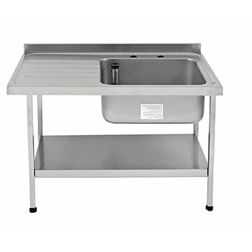KWC DVS E20610L Stainless Steel Sink Left Hand Drainer 1200mm