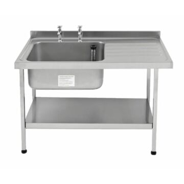 KWV DVS E20612R Stainless Steel Sink Right Hand Drainer 1500mm