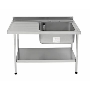 KWC DVS E20612L Stainless Steel Sink Left Hand Drainer 1500mm