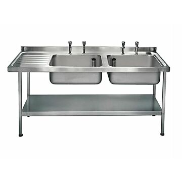KWC DVS E20616L Stainless Steel Double Sink Left Hand Drainer
