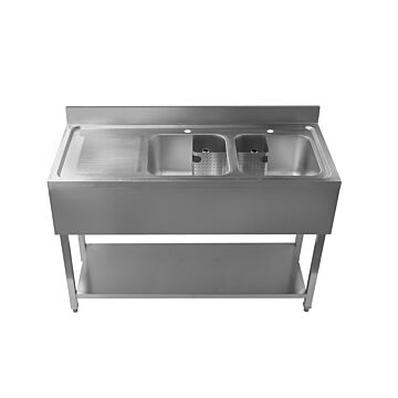 Cater Kitchen PD1400LHD Double Bowl Sink
