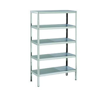 Parry Stainless Steel Perforated Storage Racks 600mm Depth - 5 Shelves