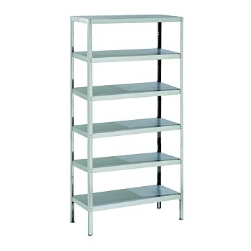 Parry Stainless Steel Perforated Storage Racks 600mm Depth - 6 Shelves