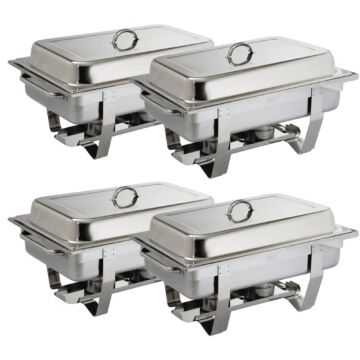 Olympia 1/1 GN Milan Chafing Dish Pack of 4 - S299