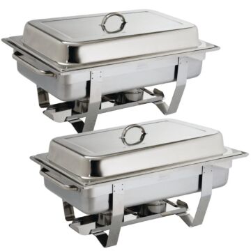 Olympia 1/1 GN Milan Chafing Dish Twin Pack - S300
