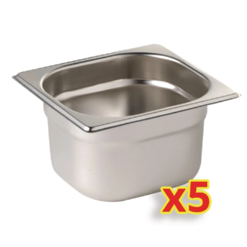 Gastronorm Container Kit 5 x 1/6 GNs