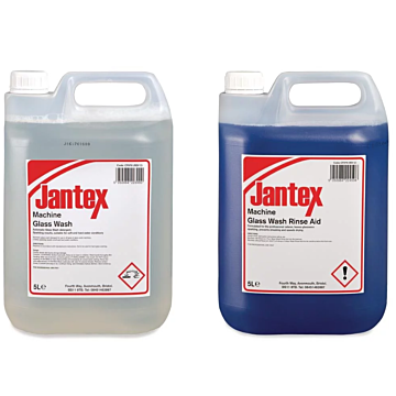 Jantex Glass Washer Detergent and Rinse Aid Bundle