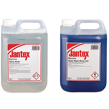 Jantex Glass Washer Detergent and Rinse Aid Bundle